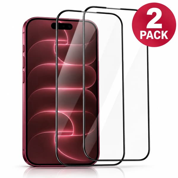 9D Härdat Skärmskydd i Glas för iPhone 18 Pro Max – 2-pack