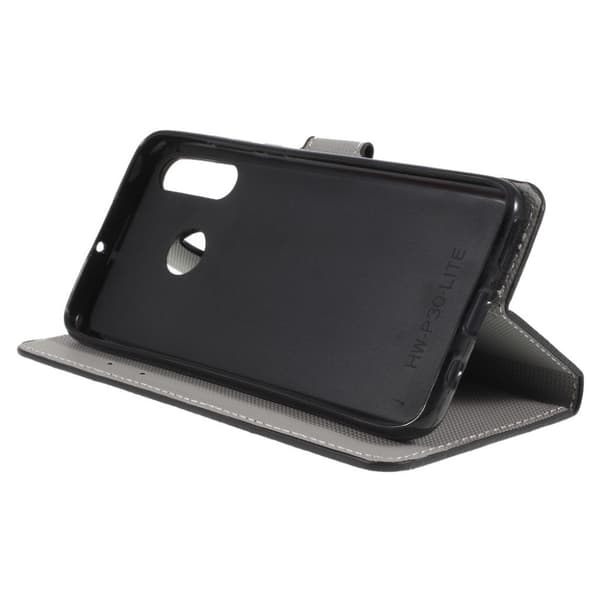 Huawei P30 Lite konstläderfodral med tryck - Don't Touch My Cellphone