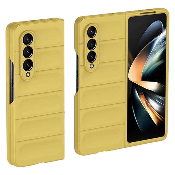 Deksel med mykt grep for Samsung Galaxy Z Fold4 - Gul