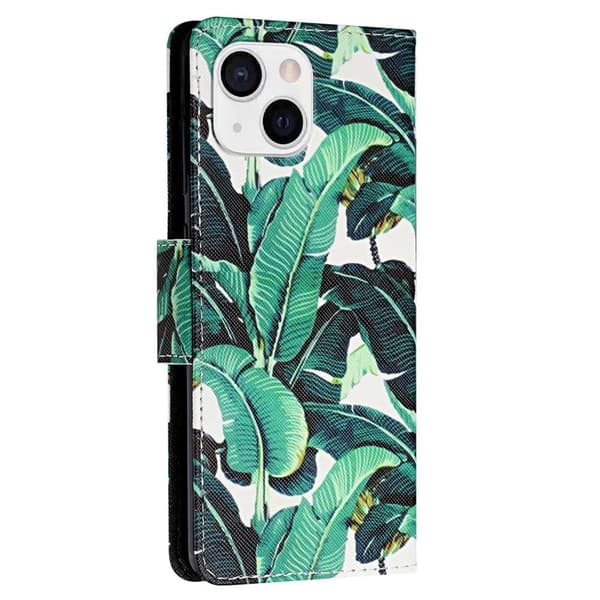 Wonderland iPhone 14 Flippetui - Plantain Blad