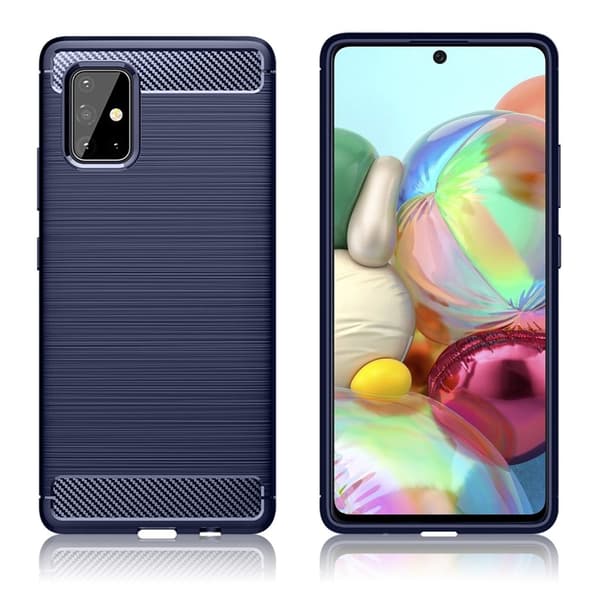 Carbon Flex Samsung Galaxy A71 5G skal - Blå