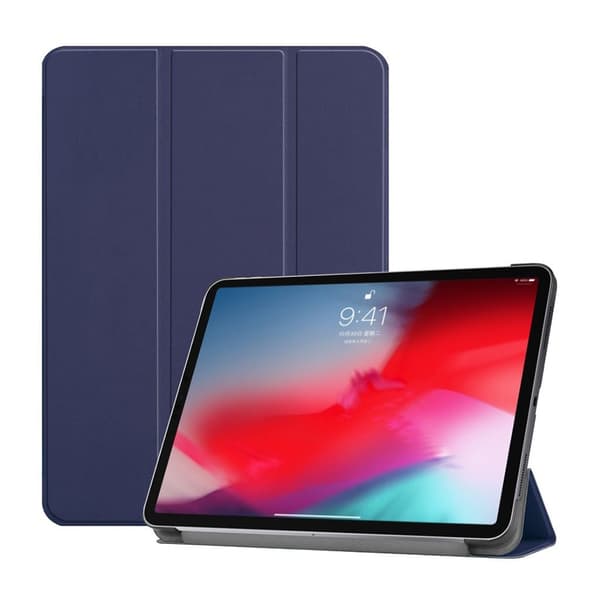 iPad Pro 11" (2018) tre-folds smart læder etui - Mørkeblå