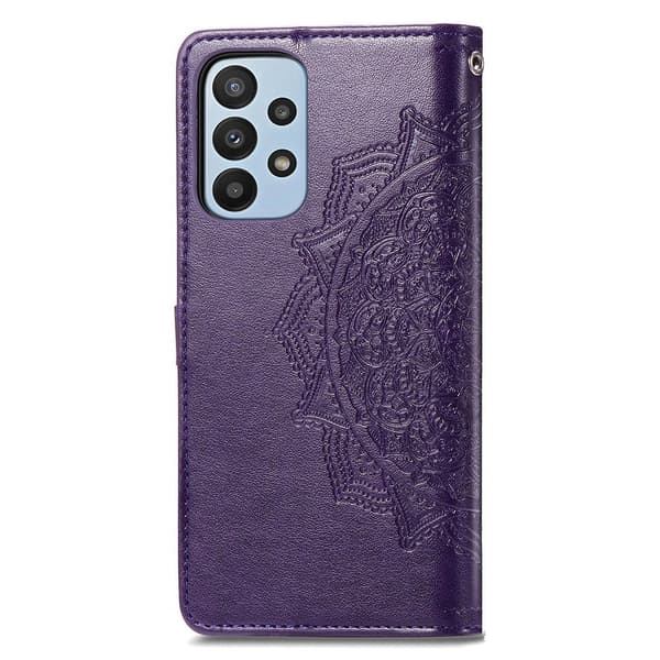 Mandala Samsung Galaxy A23 læderetui - Lilla