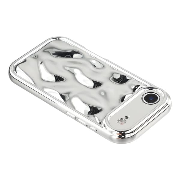 iPhone Air Case Electroplated Flexible Shell Meteorite Texture Phone Cover - Silver
