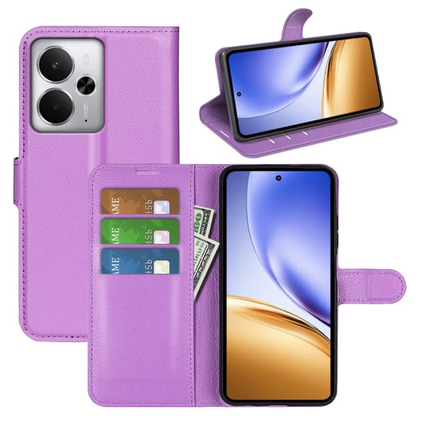 Classic Realme 14 5G flip etui - Lilla