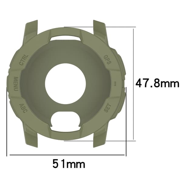 Garmin Instinct E 45 mm klockfodral Silikonstötdämpande ram - Midnattsblå