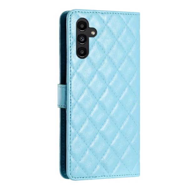 Funksjonelt rombe lommebokdeksel for Samsung Galaxy S23 FE - Blå