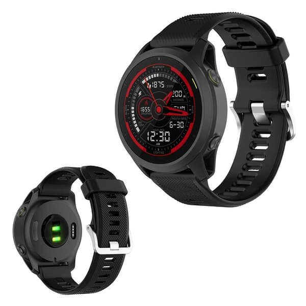 Garmin Forerunner 745 silikoninen kellonauha - Musta