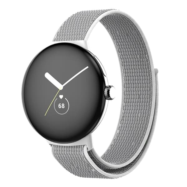 Google Pixel Watch urrem i nylon - Grå Hvid