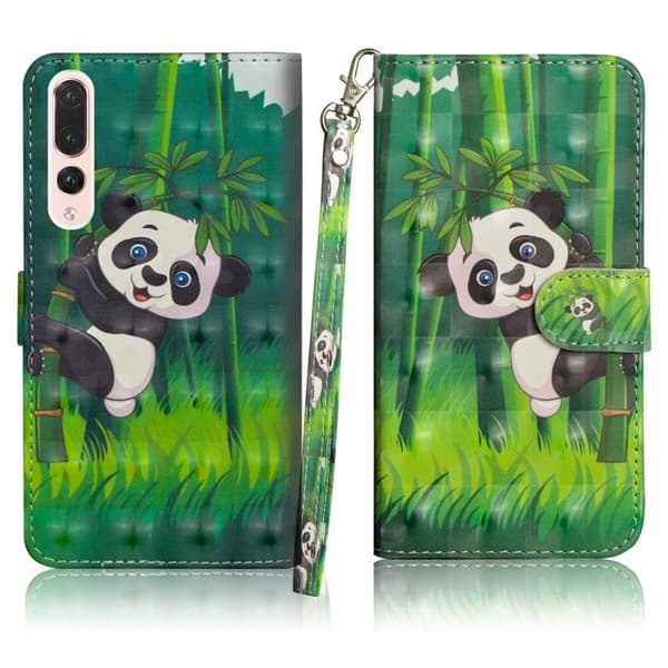 Huawei P20 Pro mønstret læderetui - Panda