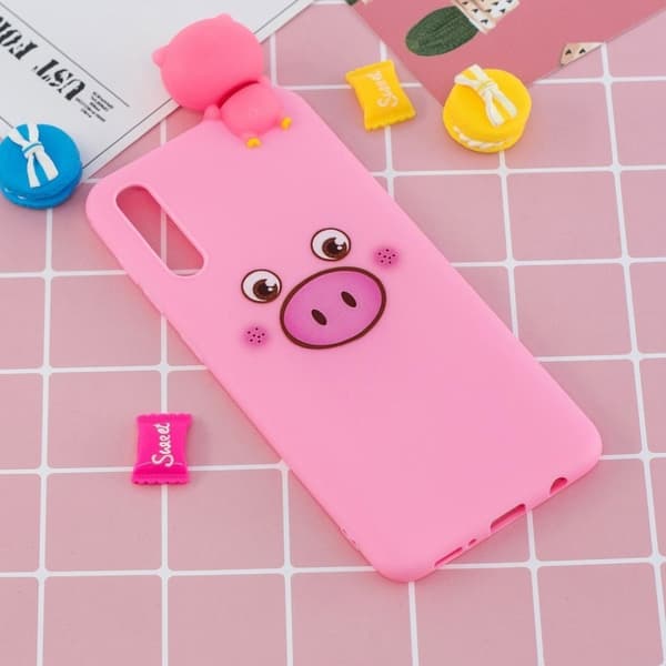 Samsung Galaxy A50 3d-Dyrefigur Etui - Gris