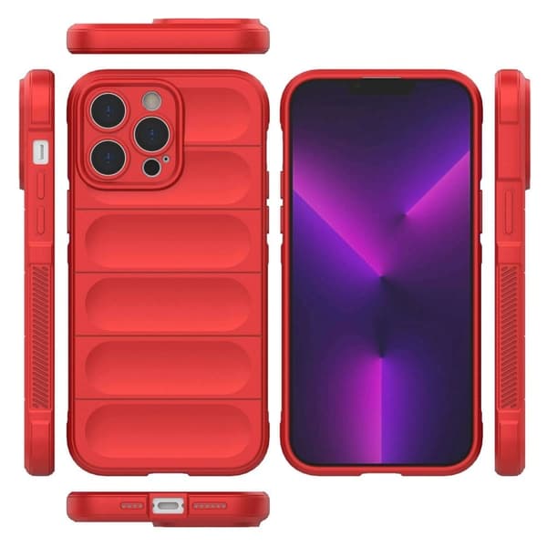 Mjukt greppformat iPhone 14 Pro Max skal - Röd