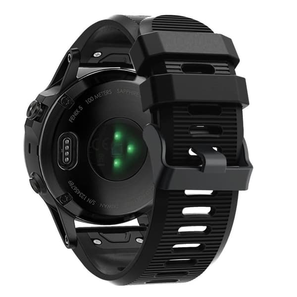 Garmin Fenix 5X Plus silikoneurrem - sort