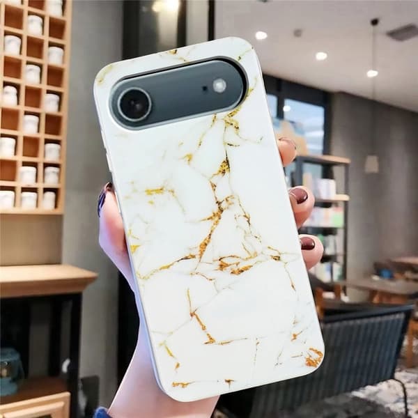 Marmordesign iPhone Air deksel - Hvit