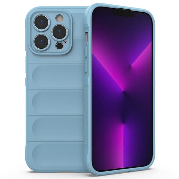 Blødt, grebsformet cover til iPhone 14 Pro Max - Baby Blue