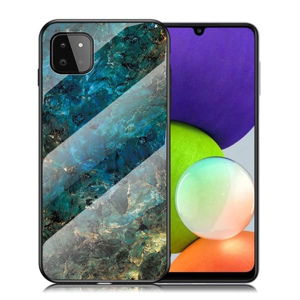 Fantasy Marble Samsung Galaxy A22 5G cover - Smaragd Marmor