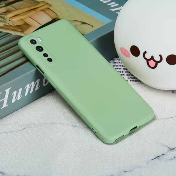 Matte Liquid silikone cover til OnePlus Nord - Grøn