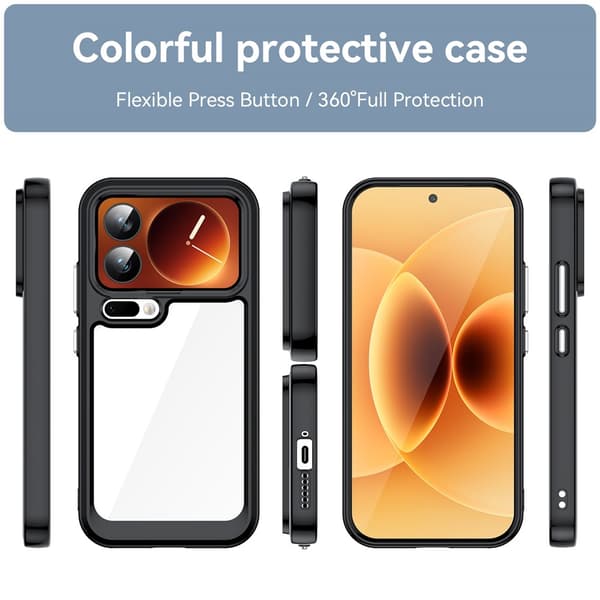 Xiaomi 17 Pro smart akryl cover - Sort
