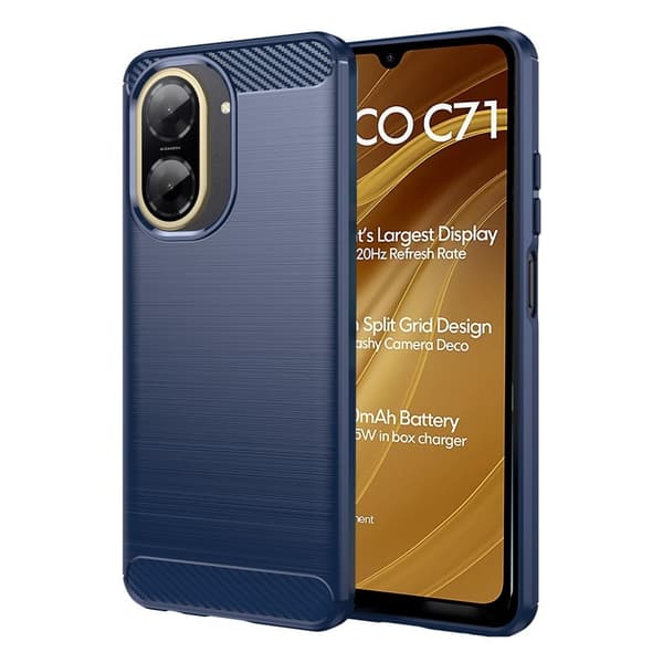 Carbon Flex Xiaomi Poco C71 cover - Blå