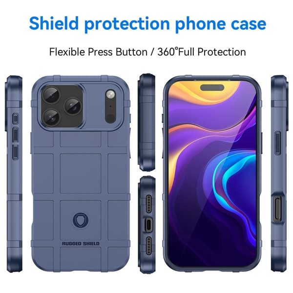 Rugged Shield iPhone 17 Pro Max skal - Blå