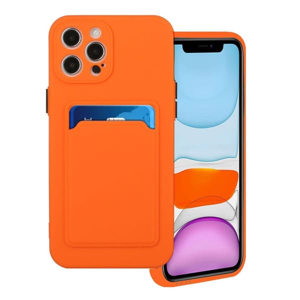 Kortholdercover til iPhone 12 / 12 Pro - Orange