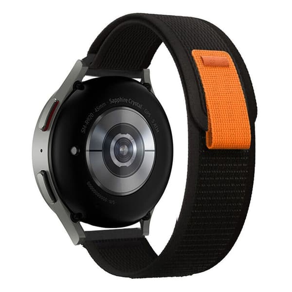 20mm Universal nylon polku silmukka kellon hihna - Musta