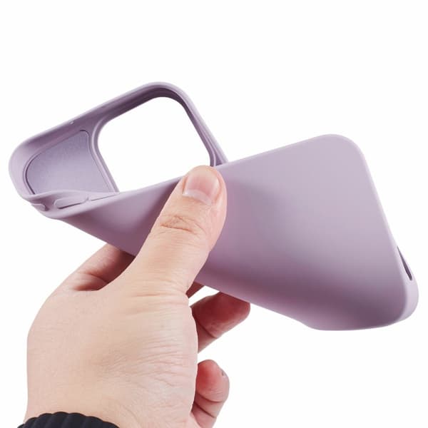 iPhone 16 Pro Fodral Mjukt flexibelt fiberfoder Skyddande telefonskal - Lila