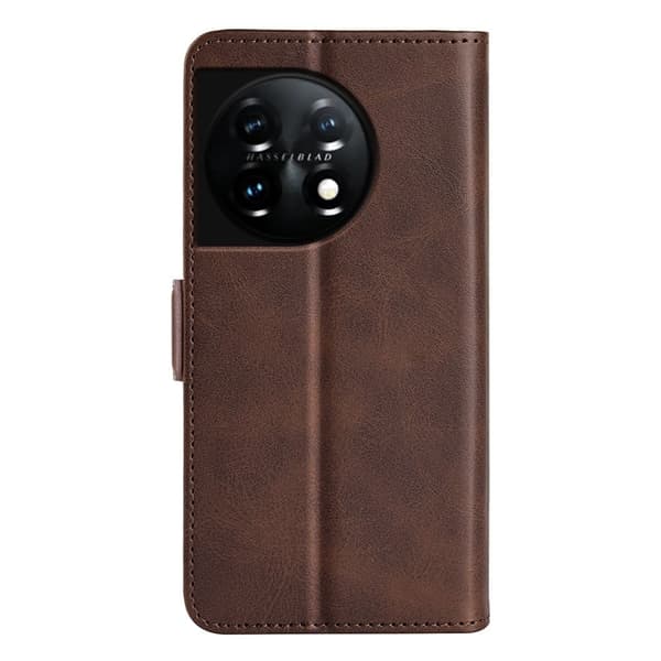 Plånboksfodral i Läder till OnePlus 11 - Brun
