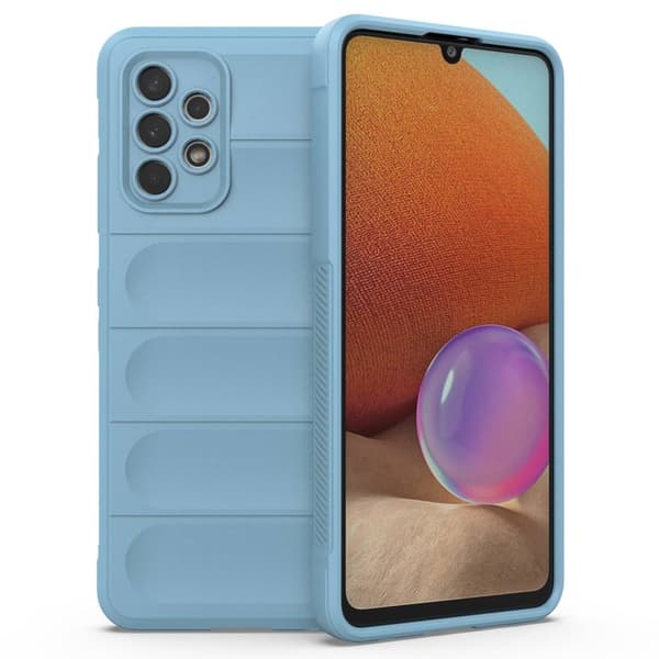 Mjukt greppformat Samsung Galaxy A32 skal - Blå