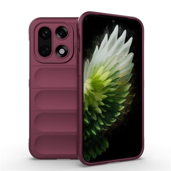 Mjukt greppformat OnePlus 15 skal - Vinröd
