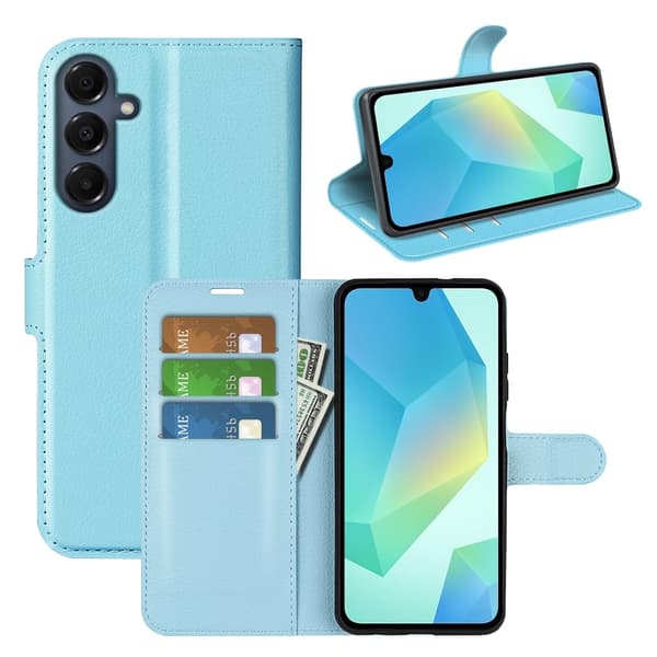 Klassisk Samsung Galaxy A17 flip etui - Blå