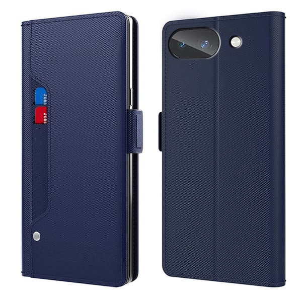 Telefonetui med sminkespeil og glatt design for Google Pixel 10a - Blå