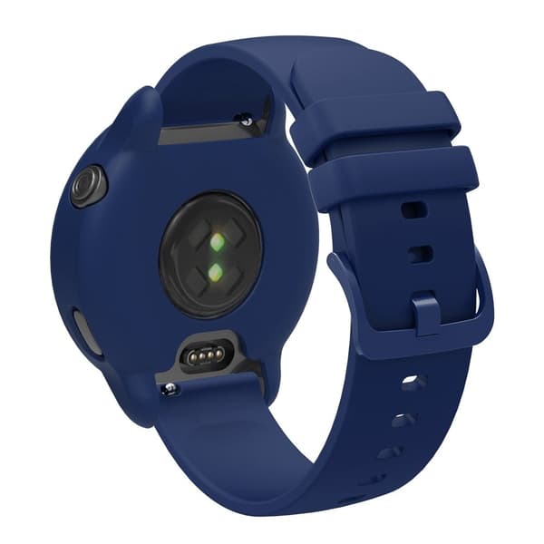 GarminActive 6 Watch Band Silicone Replacement Strap with Protective Case - Mørkeblå