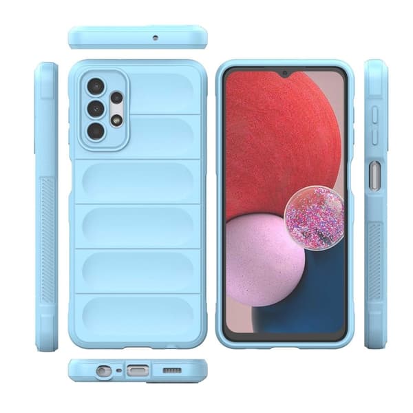 Mjukt greppformat Samsung Galaxy A13 4G skal - Blå