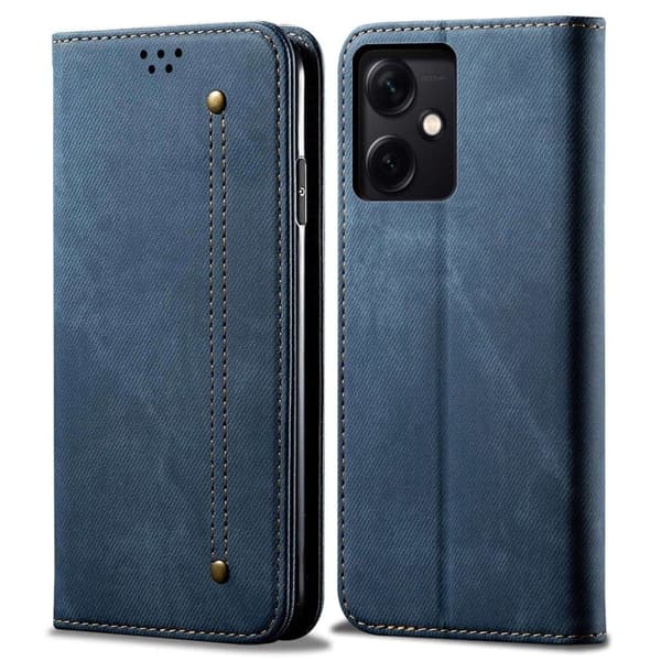 Jeans Xiaomi Redmi Note 12 Flip Etui - Blå