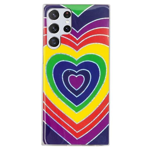 Deco Samsung Galaxy S23 Ultra Etui - Electroplated Hjerte