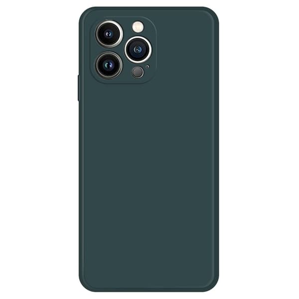 Skråt gummicover mod fald til iPhone 14 Pro - Sortgrønt