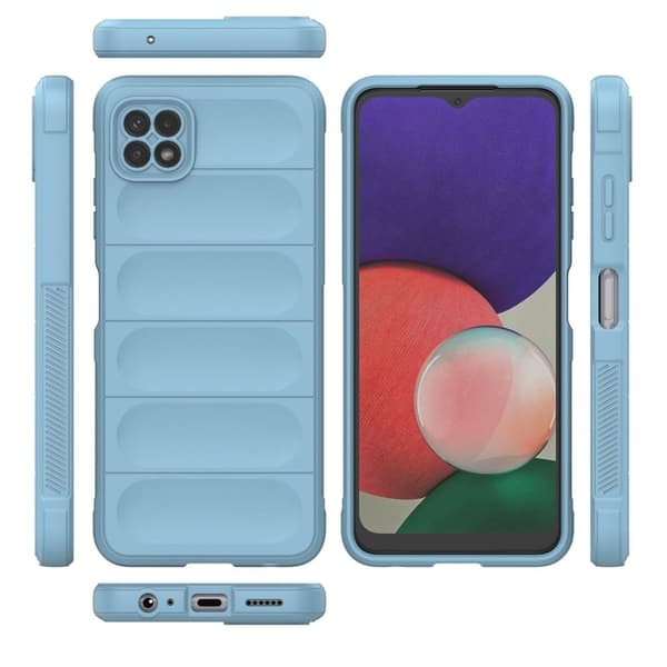 Blødt grebsformet cover til Samsung Galaxy A22 5G - Blå