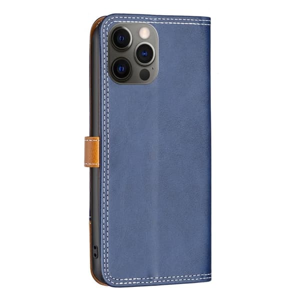BINFEN tofarget læretui for iPhone 12 / iPhone 12 Pro - Blå