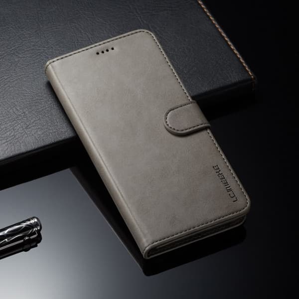 LC.Imeeke läder Huawei Mate 20 Lite fodral - Silver/Grå