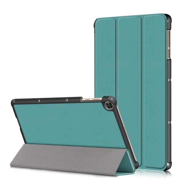 Tri-fold læderstativ-etui til Huawei MatePad T10 - Mørkegrøn