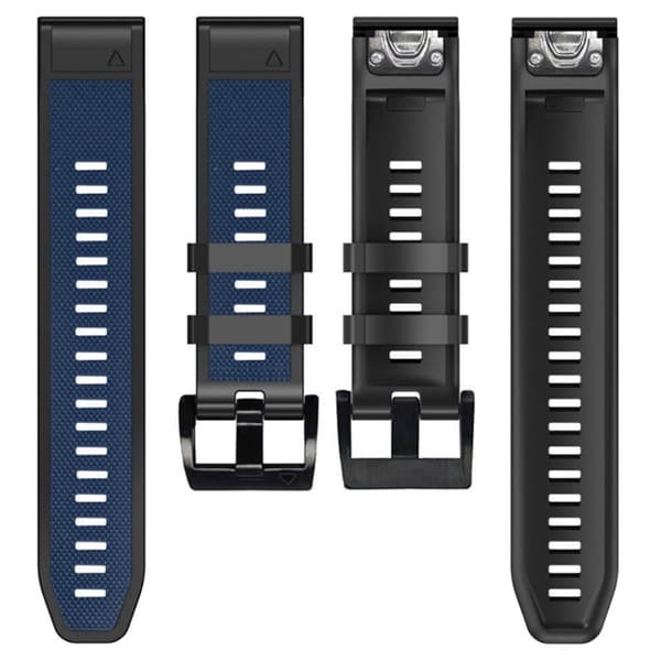 26 mm tofarget klokkerem til Garmin-klokke - Midnattsblå / Svart