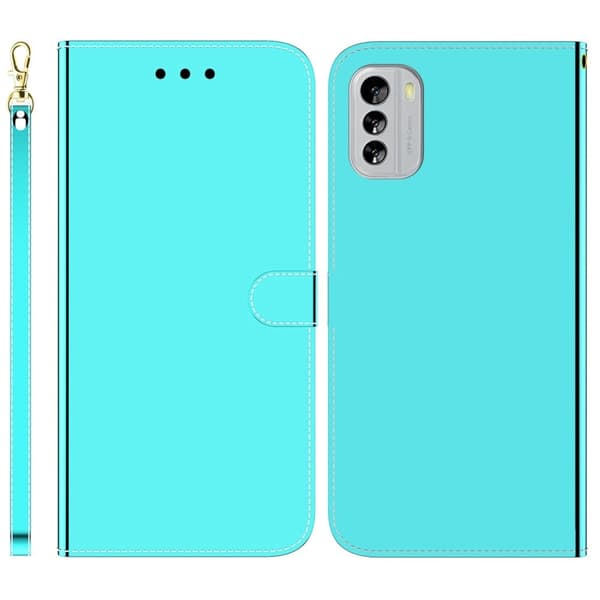 Mirror Nokia G60 Flip Etui - Cyan