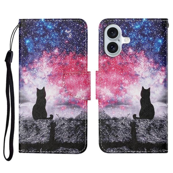 Wonderland iPhone 17 flip-etui - Galaxy-Katt