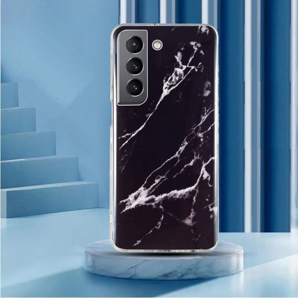 Marble design Samsung Galaxy S22 cover - Sort