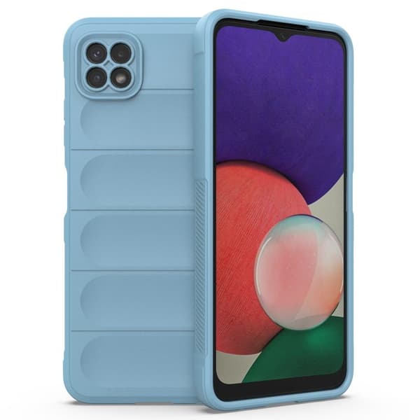 Blødt grebsformet cover til Samsung Galaxy A22 5G - Blå