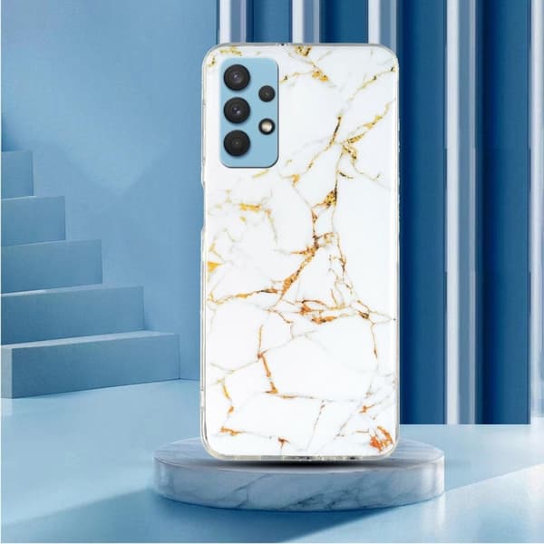 Marble Samsung Galaxy M32 5G / A32 5g Etui - Hvit
