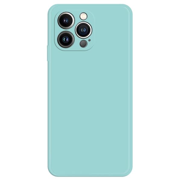 Avfasat gummerat droppskydd för iPhone 14 Pro Max - Cyan