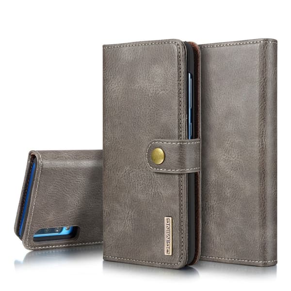DG.MING Samsung Galaxy A70 2-i-1 Wallet Etui - Grå
