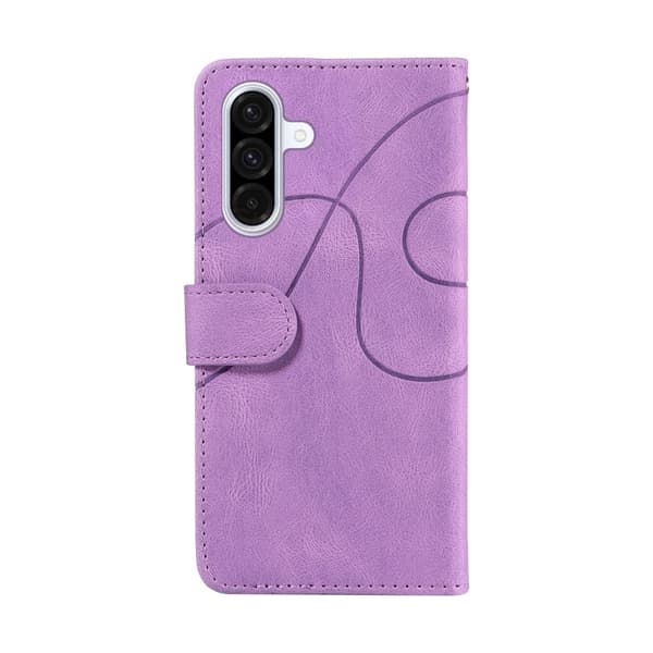Teksturert læretui med stropp for Samsung Galaxy A36 - Lilla